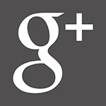 Logotipo blanco y negro de google plus
