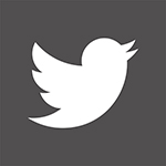 Logotipo blanco y negro de twitter