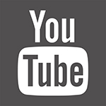 Logotipo blanco y negro de youtube